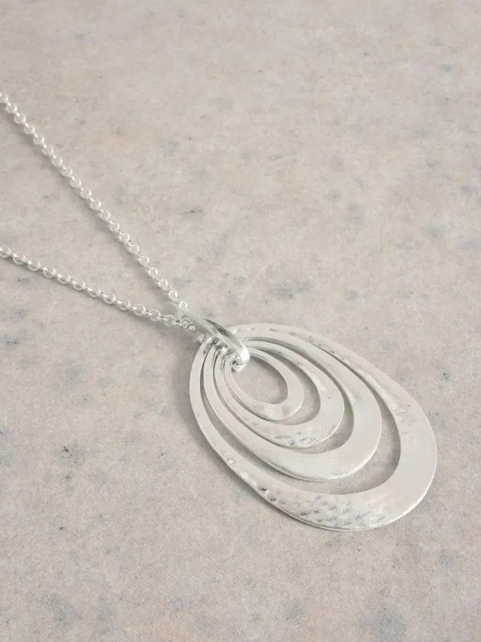 White Stuff Jewellery BRYONY TEXTURED NECKLACE Silver Tone Metallic 8211 Women