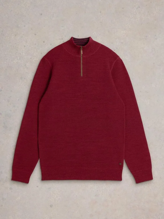 White Stuff Knitwear Attadale Funnel Neck Jumper Deep Red 8211 Men White Stuff Knitwear Attadale Funnel Neck Jumper Deep Red 8211 Men