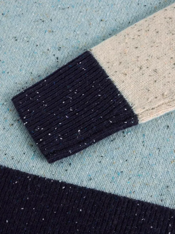 White Stuff Knitwear COLOURBLOCK NEP JUMPER Blue Multi 8211 Women