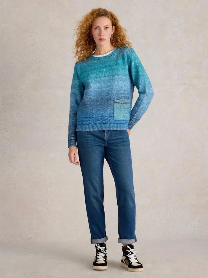 White Stuff Knitwear LILBET JUMPER Blue Multi 8211 Women