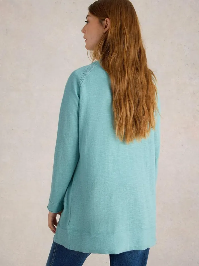 White Stuff Knitwear NARIA LONGLINE CARDI Mid Blue 8211 Women White Stuff Knitwear NARIA LONGLINE CARDI Mid Blue 8211 Women