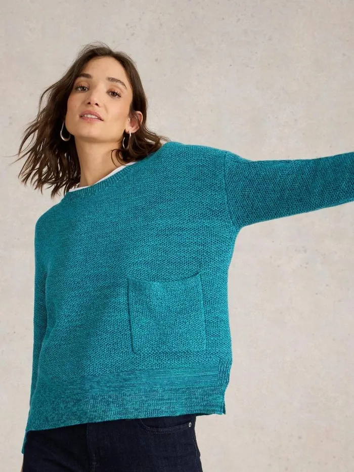 White Stuff Knitwear NORTHBANK JUMPER Teal Multi 8211 Women White Stuff Knitwear NORTHBANK JUMPER Teal Multi 8211 Women