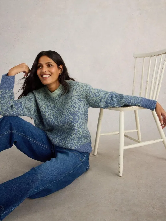White Stuff Knitwear OMBRE JUMPER Blue Multi 8211 Women