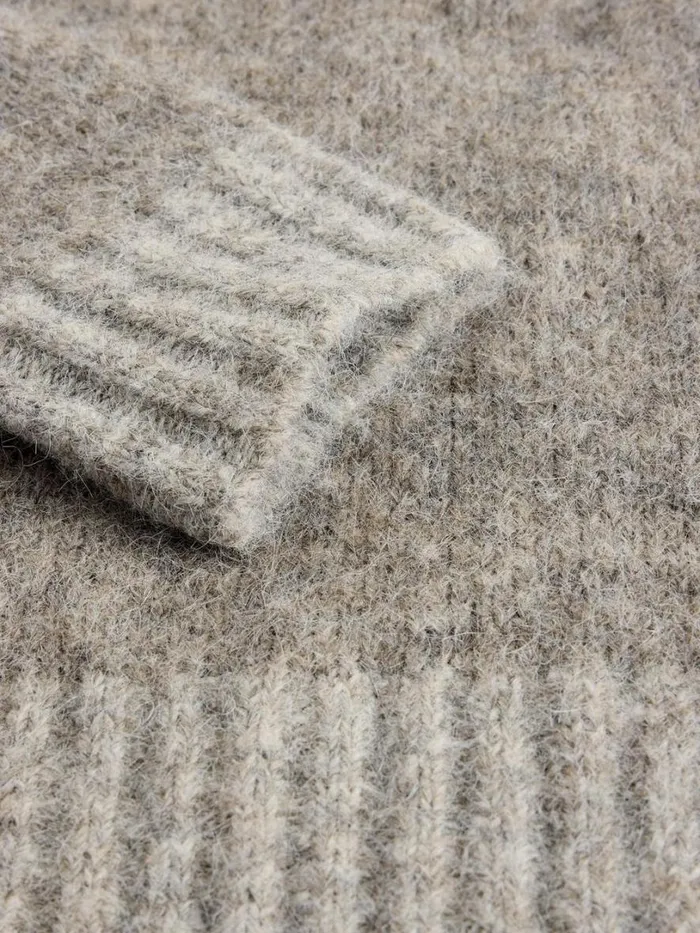 White Stuff Knitwear PAIGE PUFF SLEEVE JUMPER Mid Grey 8211 Women