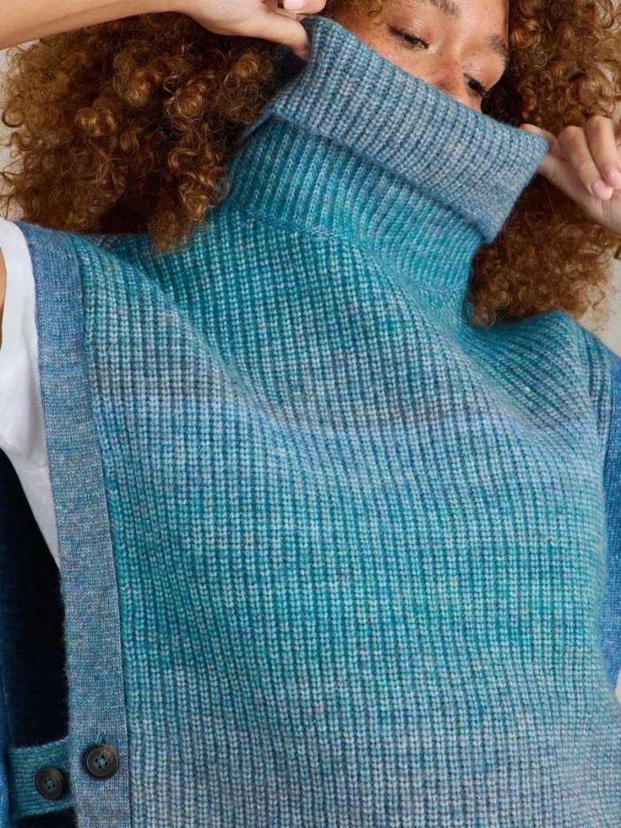 White Stuff Knitwear Spacedye Knitted Poncho Blue Multi 8211 Women White Stuff Knitwear Spacedye Knitted Poncho Blue Multi 8211 Women