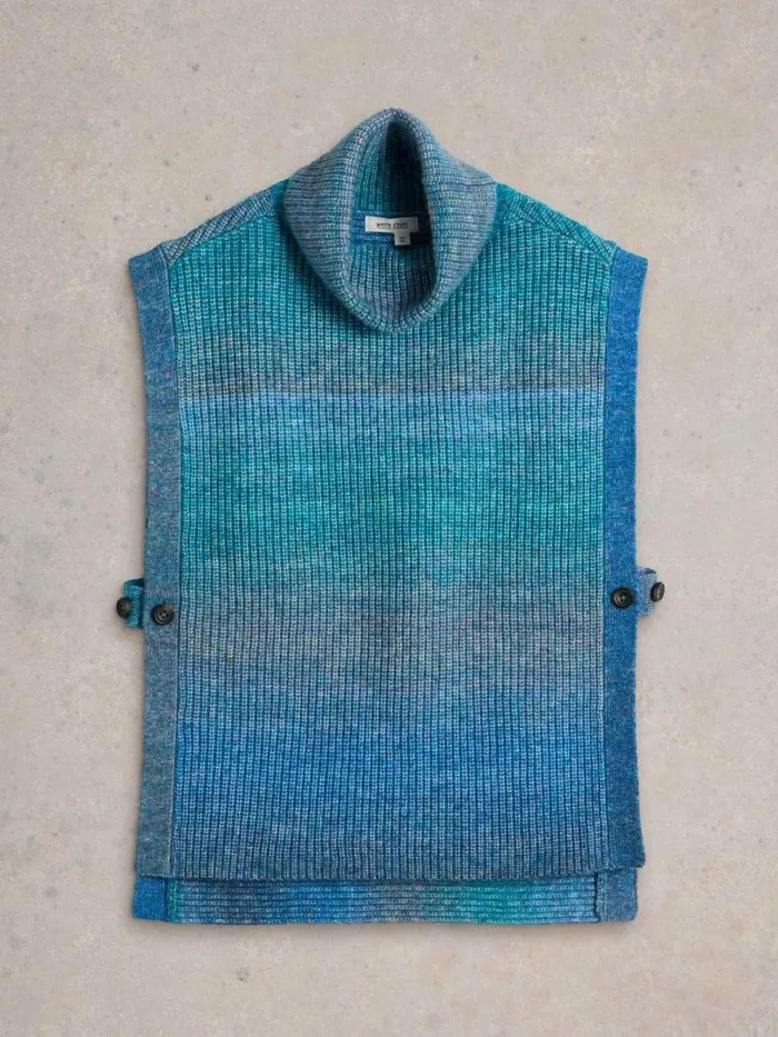 White Stuff Knitwear Spacedye Knitted Poncho Blue Multi 8211 Women White Stuff Knitwear Spacedye Knitted Poncho Blue Multi 8211 Women