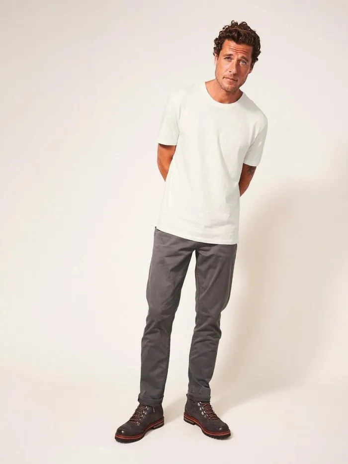 White Stuff Loungewear Abersoch Short Sleeve Tee Natural White 8211 Men