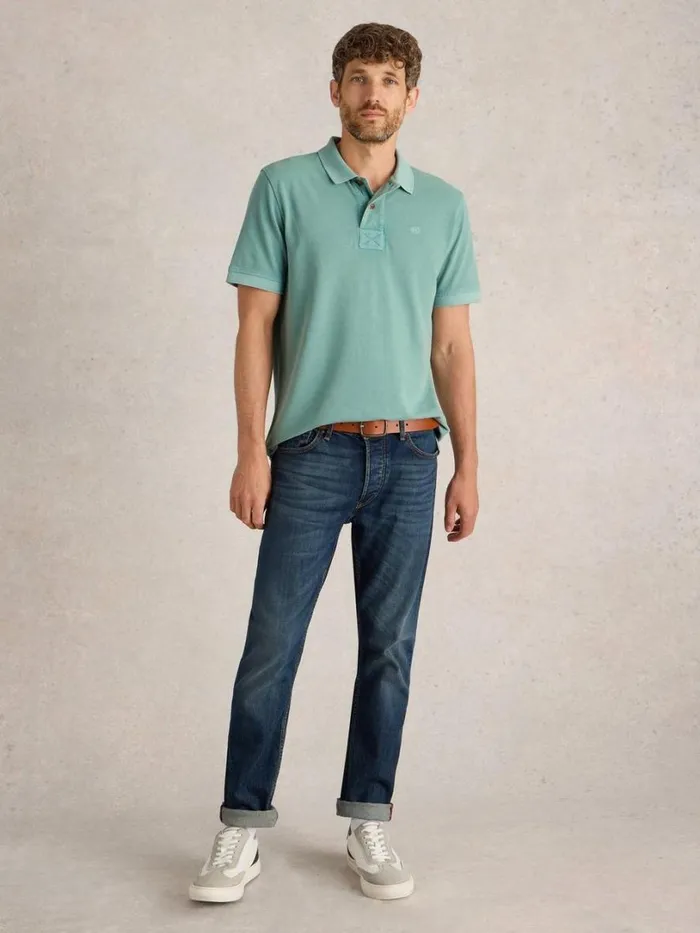 White Stuff Polo Shirts Utility Polo Duck Egg Blue 8211 Men