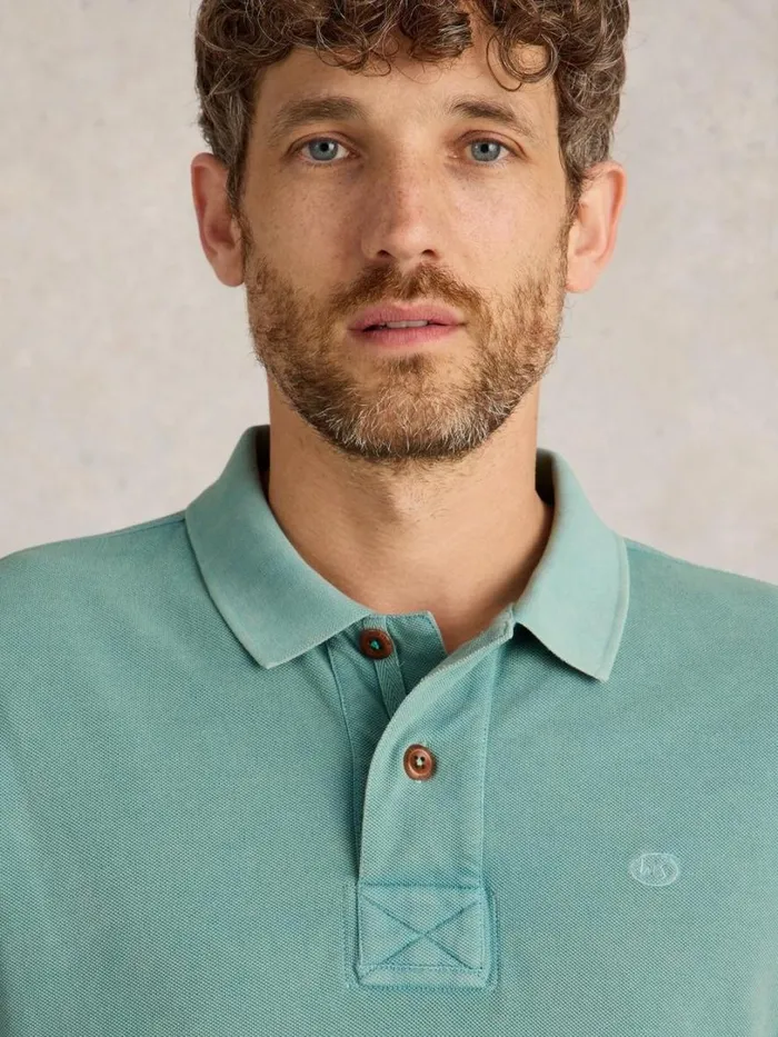 White Stuff Polo Shirts Utility Polo Duck Egg Blue 8211 Men