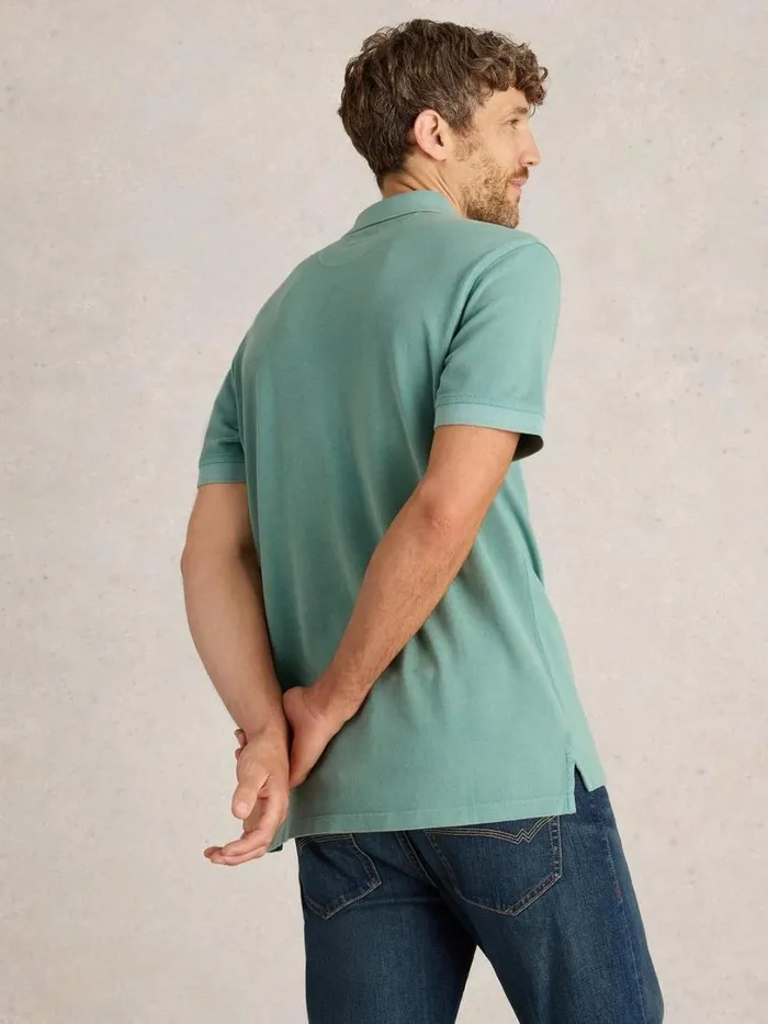 White Stuff Polo Shirts Utility Polo Duck Egg Blue 8211 Men