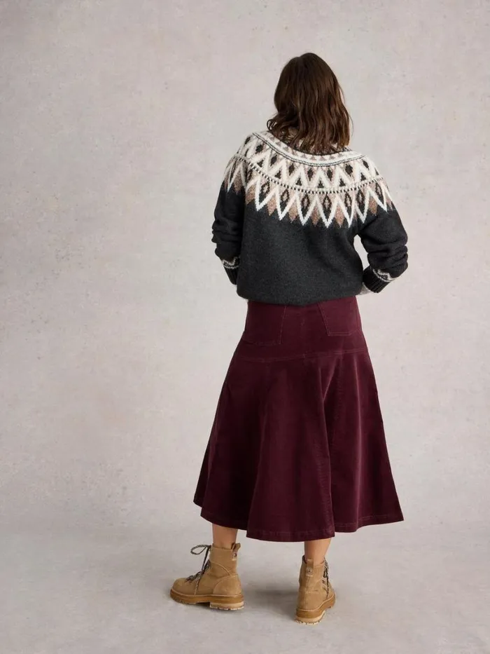 White Stuff Skirts Quinn Organic Cord Midi Skirt Dk Plum 8211 Women