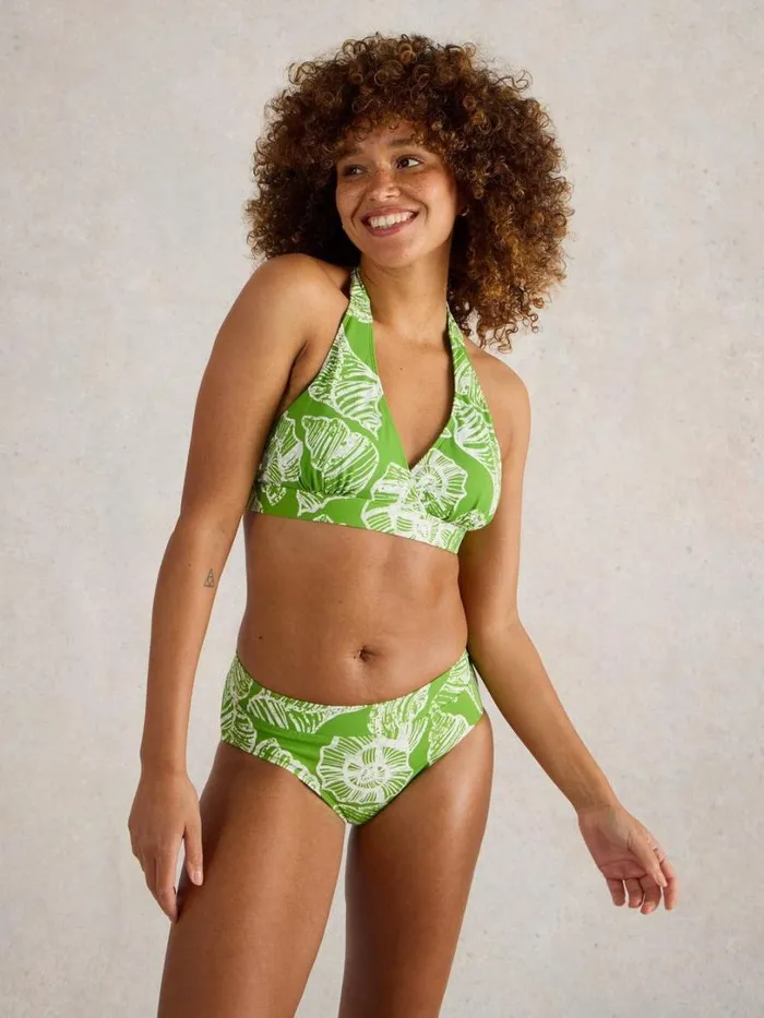 White Stuff Swimwear Valley Bikini Swim Top Green Multi 8211 Women
