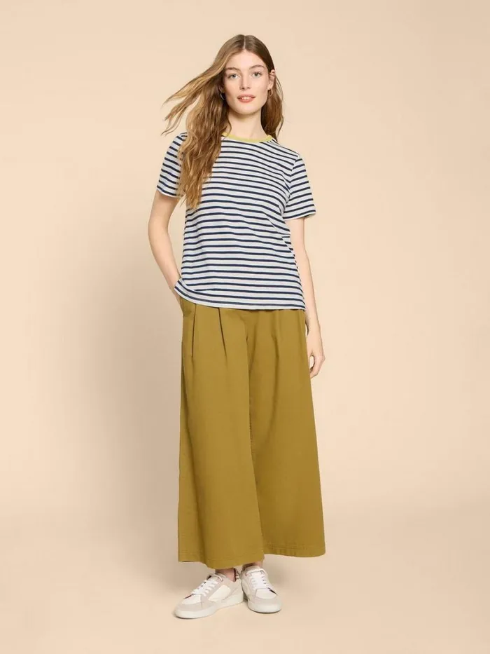 White Stuff Tops and Tees ABBIE STRIPE CREW NECK TEE White Multi 8211 Women