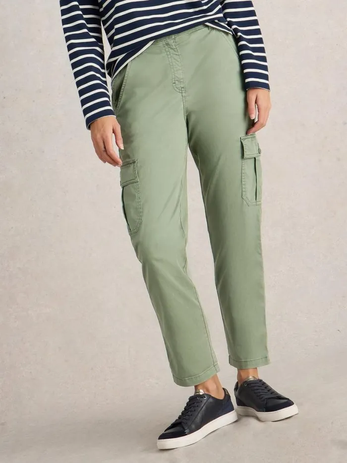 White Stuff Trousers Everleigh Cargo Trouser Mid Green 8211 Women