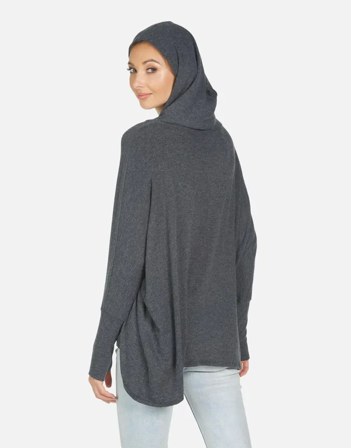 Wilma Tiger Tongue Heather Black Women039s Lauren Moshi Hoodies