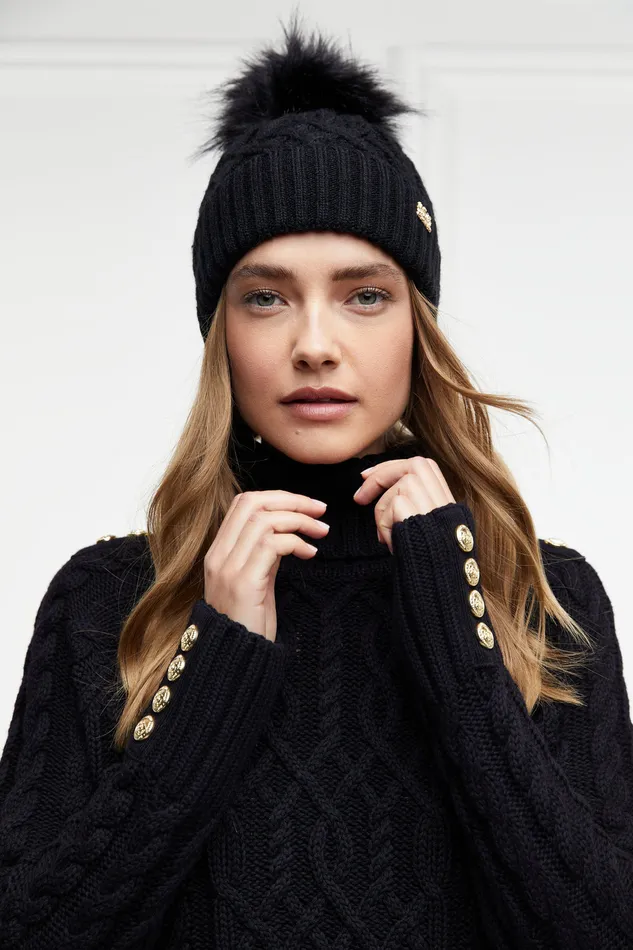 Windsor Bobble Hat Black Women Holland Cooper Salopettes Windsor Bobble Hat Black Women Holland Cooper Salopettes