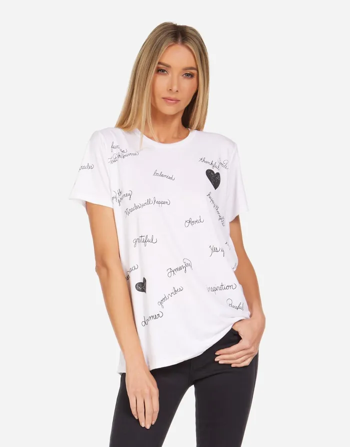 Wolf Happy Thoughts White Women039s Lauren Moshi Short Sleeve