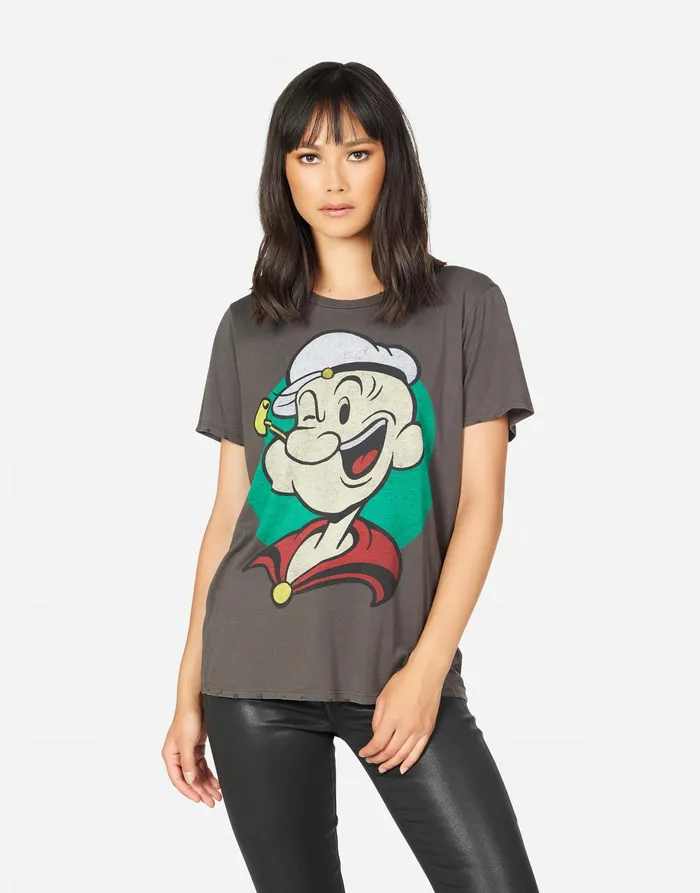 Wolf Vintage Popeye Vintage Black Women039s Lauren Moshi Short Sleeve
