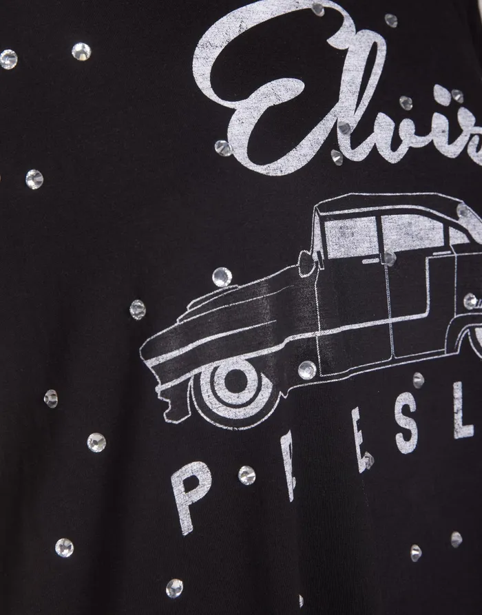 Wolf X Elvis Presley Cadillac Black Women039s Lauren Moshi Short Sleeve