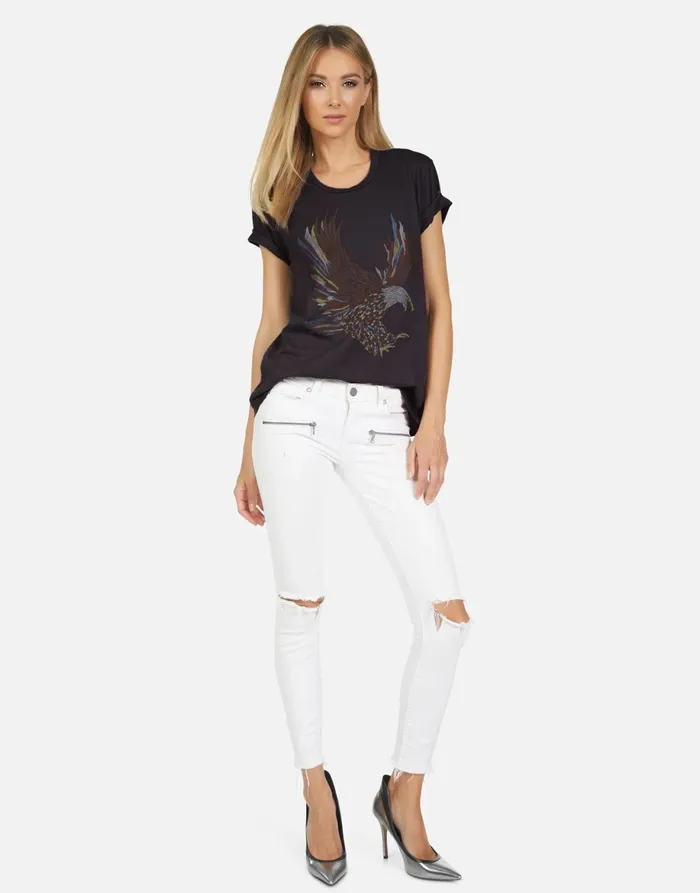 Wolf X Vintage Eagle Onyx Women039s Lauren Moshi Short Sleeve