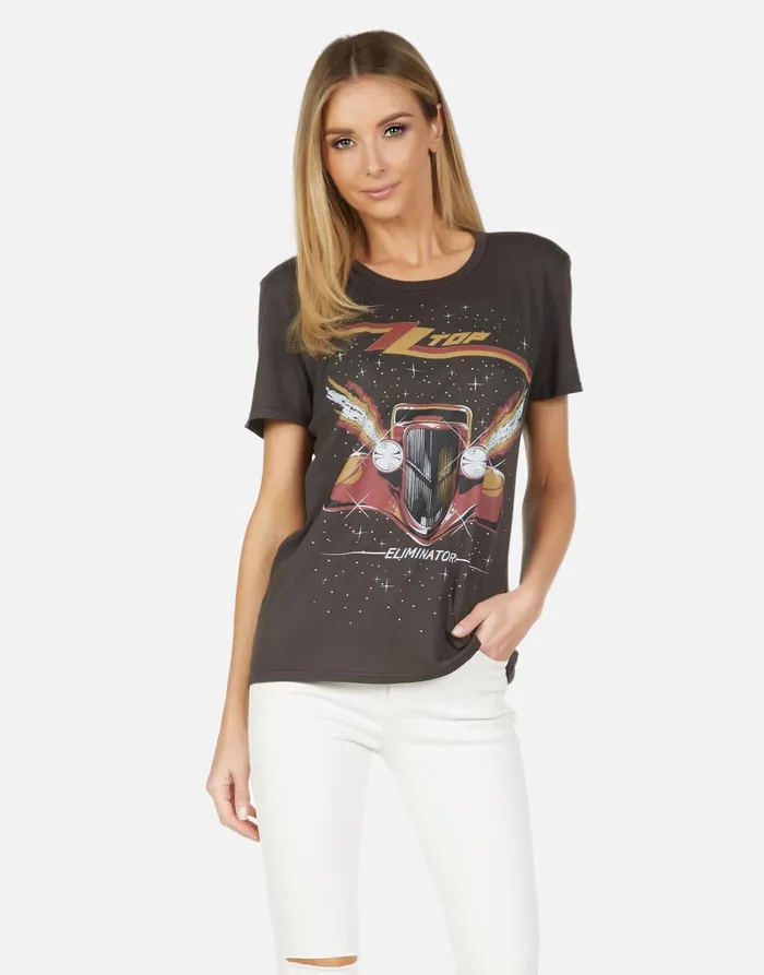 Wolf ZZ Top Eliminator Onyx Women039s Lauren Moshi Short Sleeve