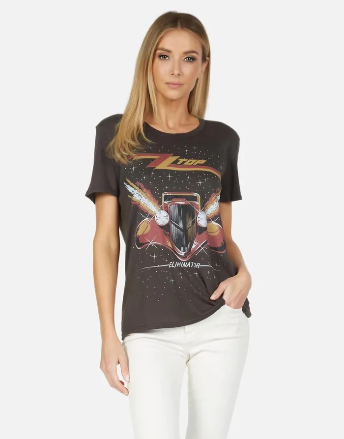 Wolf ZZ Top Eliminator Onyx Women039s Lauren Moshi Short Sleeve