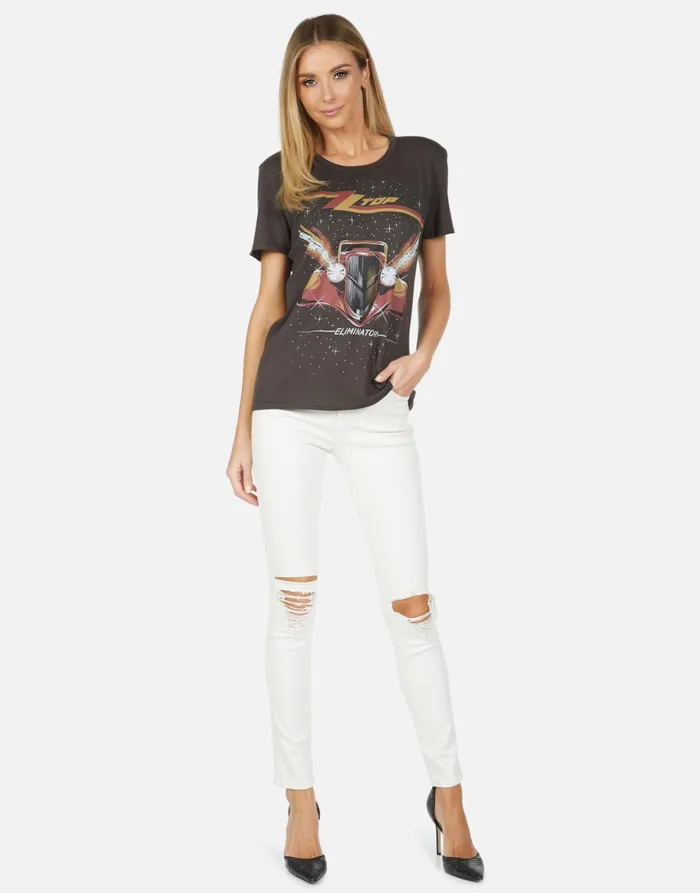 Wolf ZZ Top Eliminator Onyx Women039s Lauren Moshi Short Sleeve