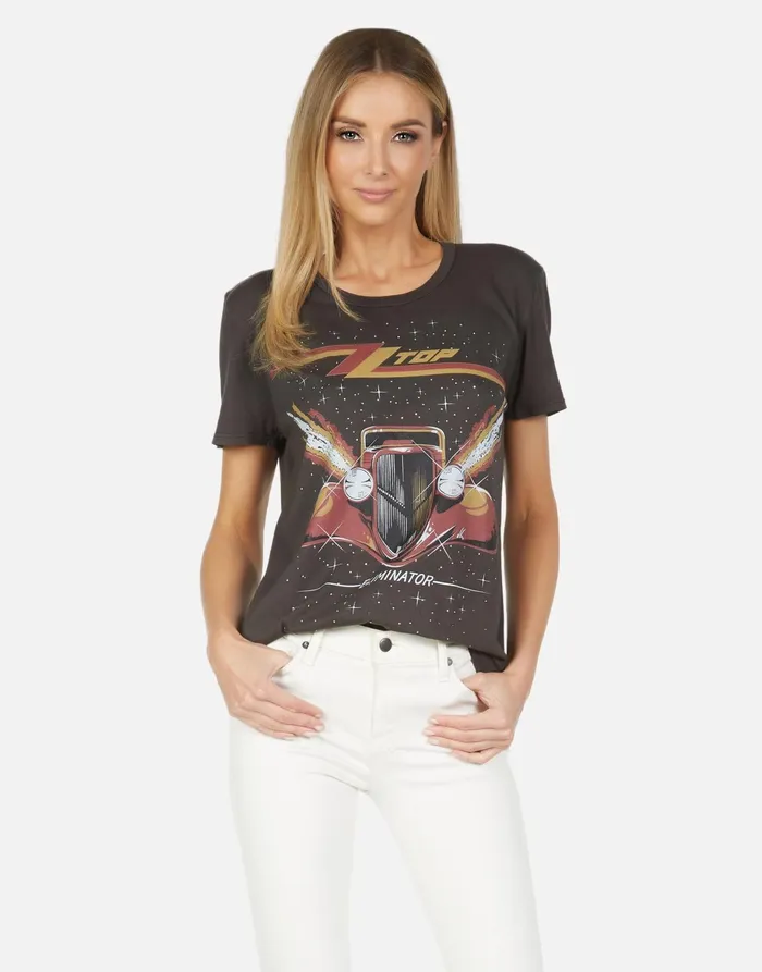 Wolf ZZ Top Eliminator Onyx Women039s Lauren Moshi Short Sleeve
