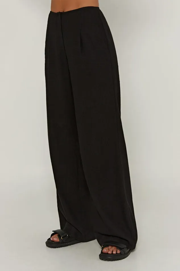 Women Adina Linen Pant 8211 Black Black Meshki Pants