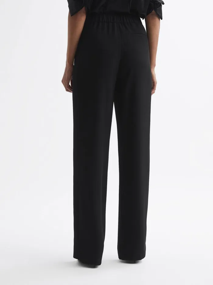Women Aleah Pull On Trousers Black Reiss Trousers