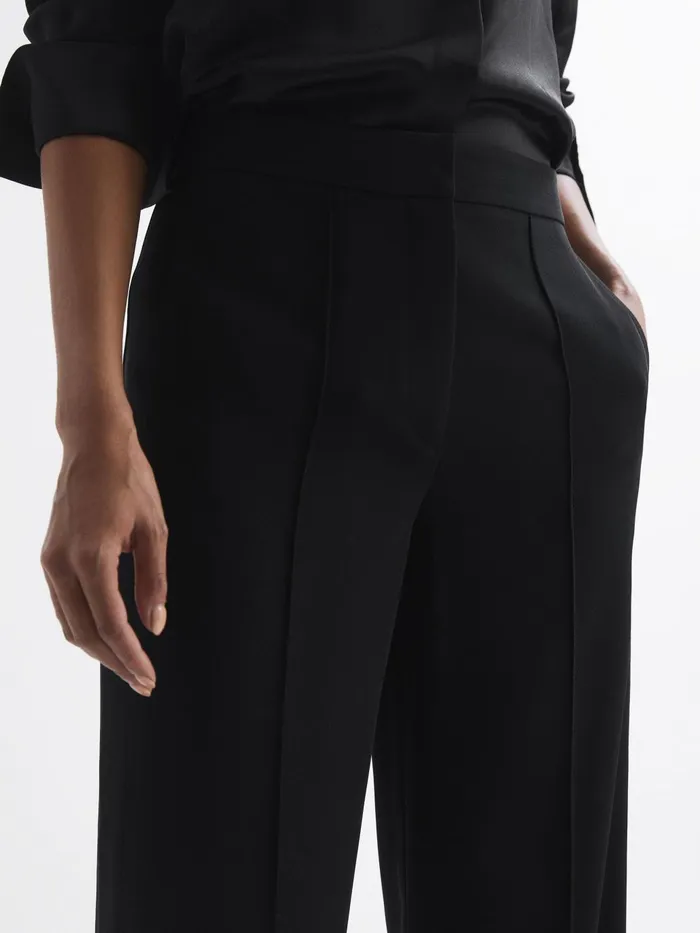 Women Aleah Pull On Trousers Black Reiss Trousers