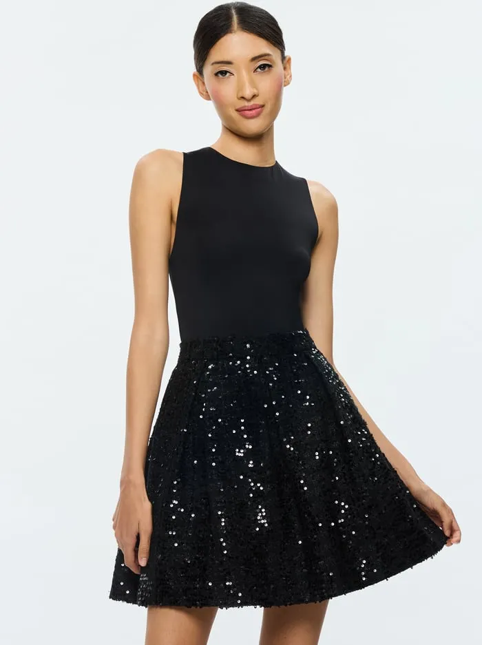 Women Alice Olivia Dresses Chara Mini Dress Black