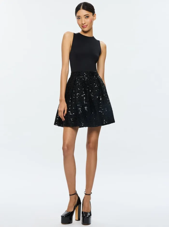 Women Alice Olivia Dresses Chara Mini Dress Black
