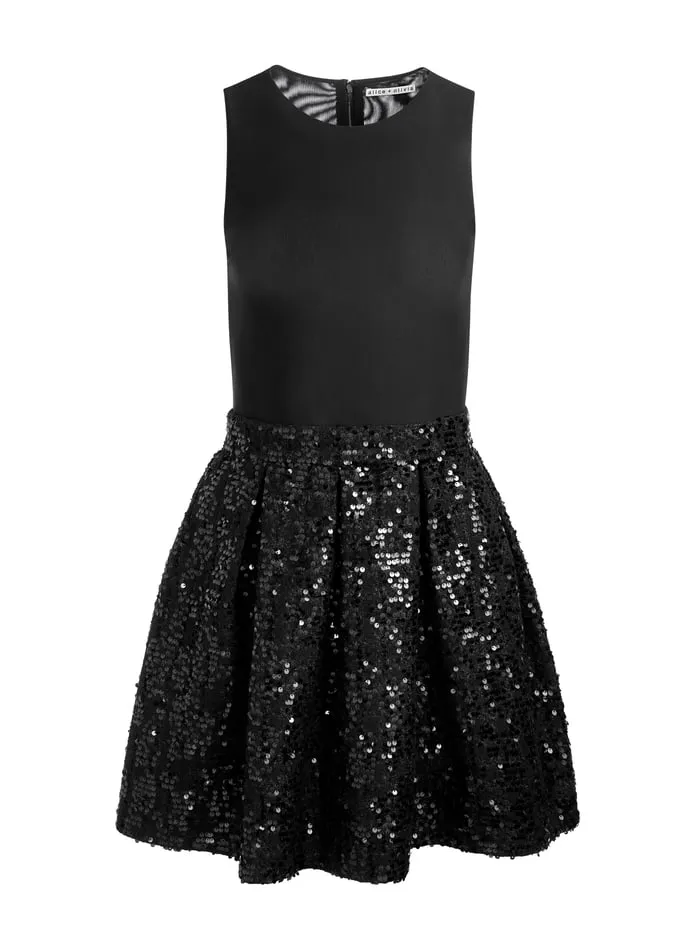 Women Alice Olivia Dresses Chara Mini Dress Black