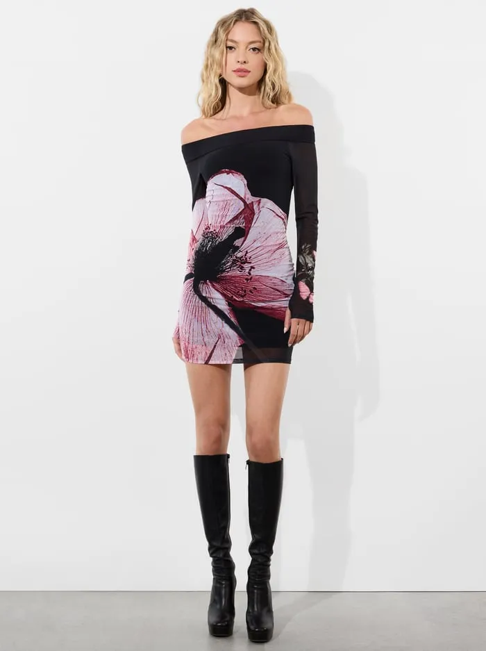 Women Alice Olivia Dresses Dorinda Mini Dress Luna Floral