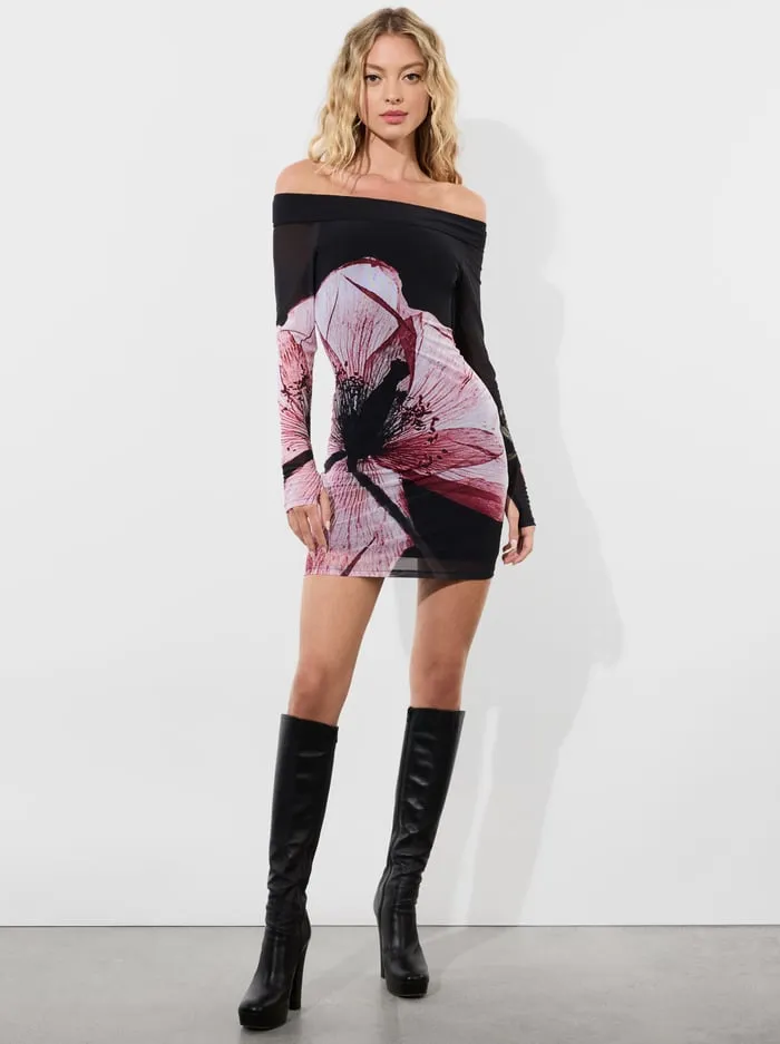 Women Alice Olivia Dresses Dorinda Mini Dress Luna Floral
