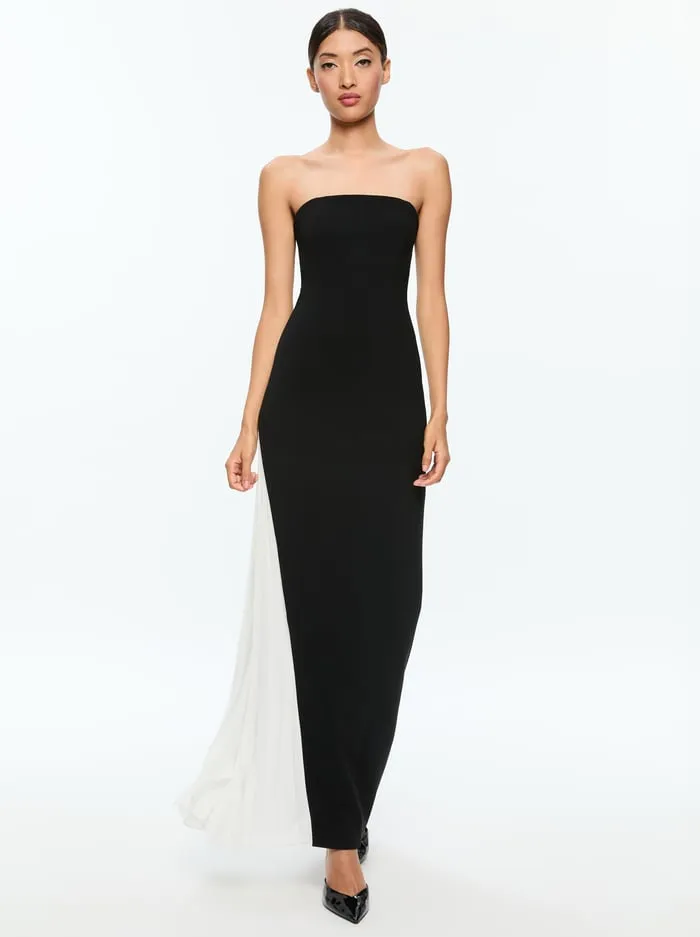 Women Alice Olivia Dresses Retha Maxi Dress Blackoff White