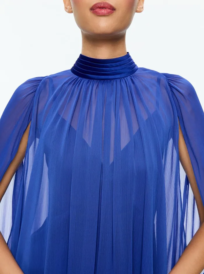 Women Alice Olivia Dresses Zenon Cape Mini Dress Royal