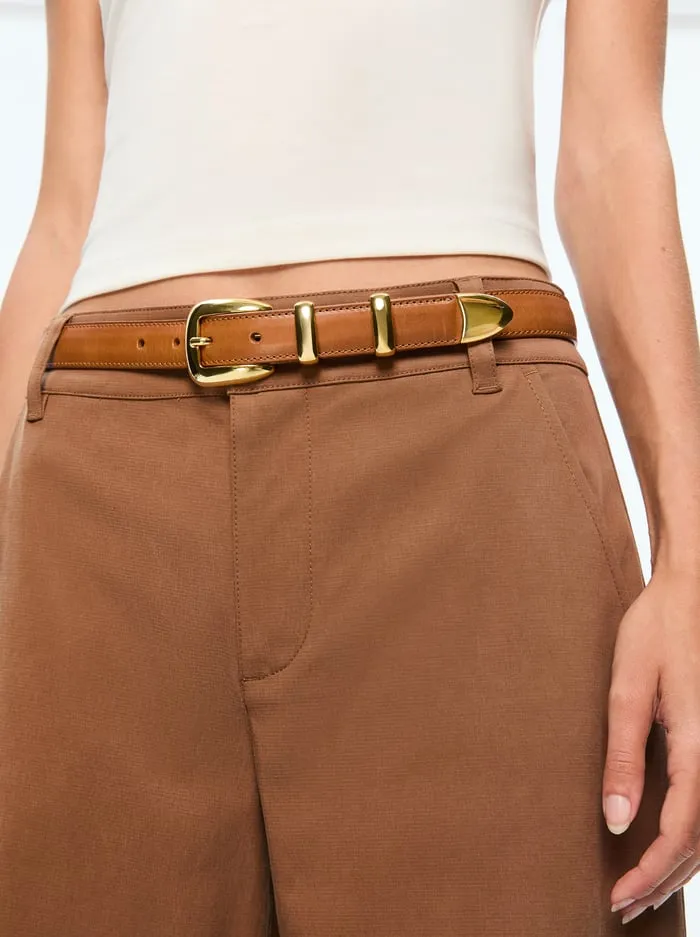 Women Alice Olivia Hayden Buckle Belt Camelgold