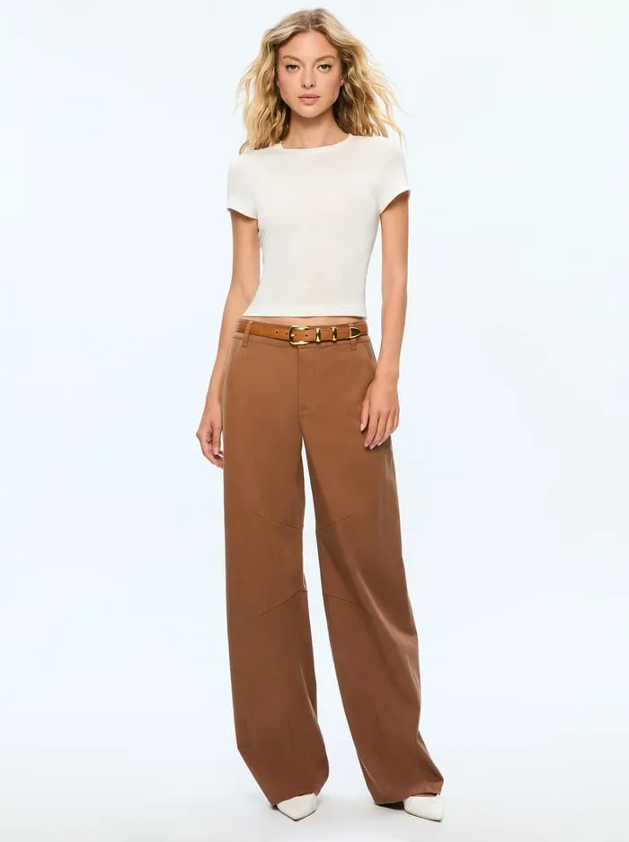 Women Alice Olivia Hayden Buckle Belt Camelgold