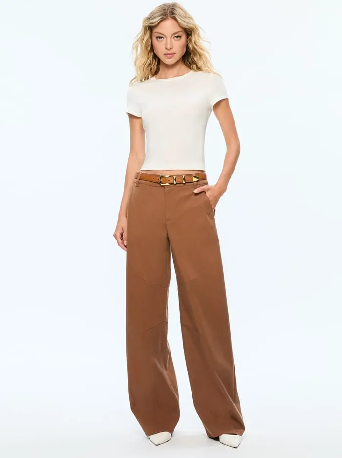 Women Alice Olivia Hayden Buckle Belt Camelgold