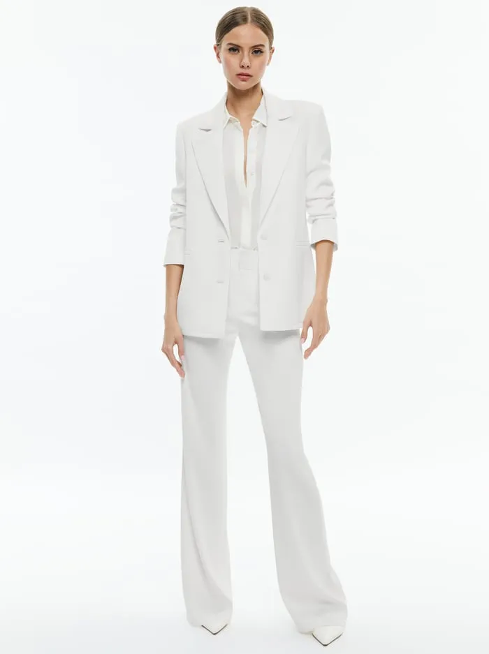 Women Alice Olivia Jackets Coats Deb Oversized Boyfriend Blazer Off White