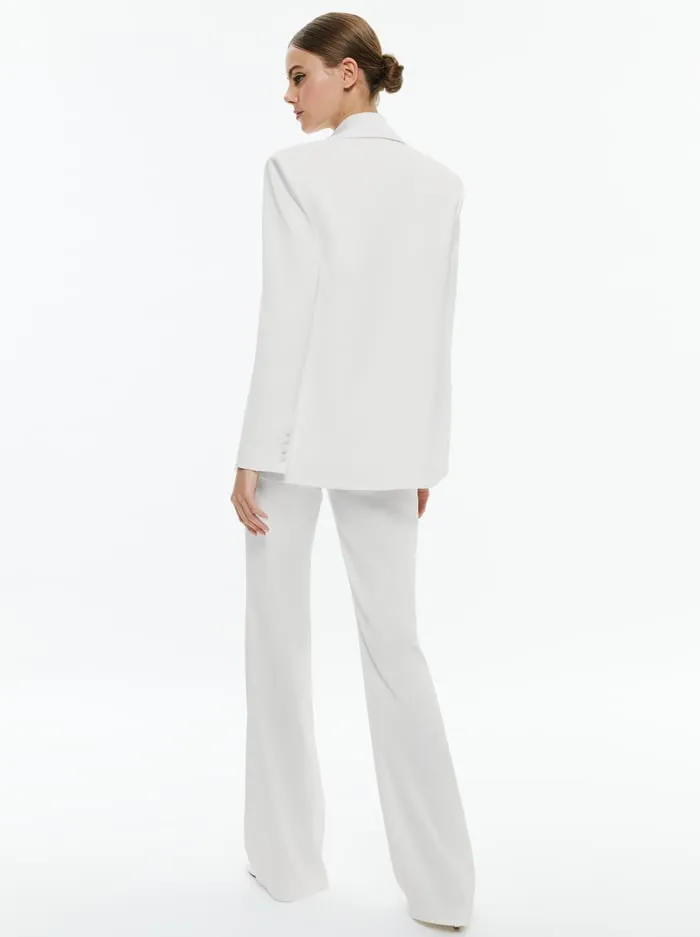 Women Alice Olivia Jackets Coats Deb Oversized Boyfriend Blazer Off White