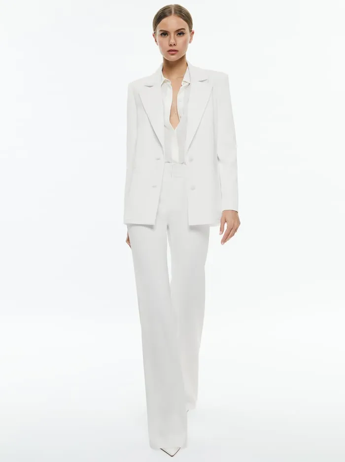 Women Alice Olivia Jackets Coats Deb Oversized Boyfriend Blazer Off White