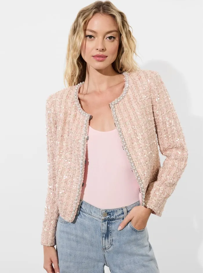Women Alice Olivia Jackets Coats Kidman Jacket Pearl Blush