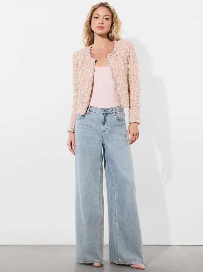 Women Alice Olivia Jackets Coats Kidman Jacket Pearl Blush
