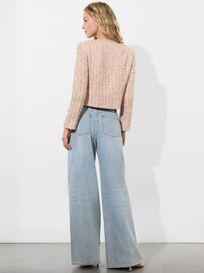 Women Alice Olivia Jackets Coats Kidman Jacket Pearl Blush