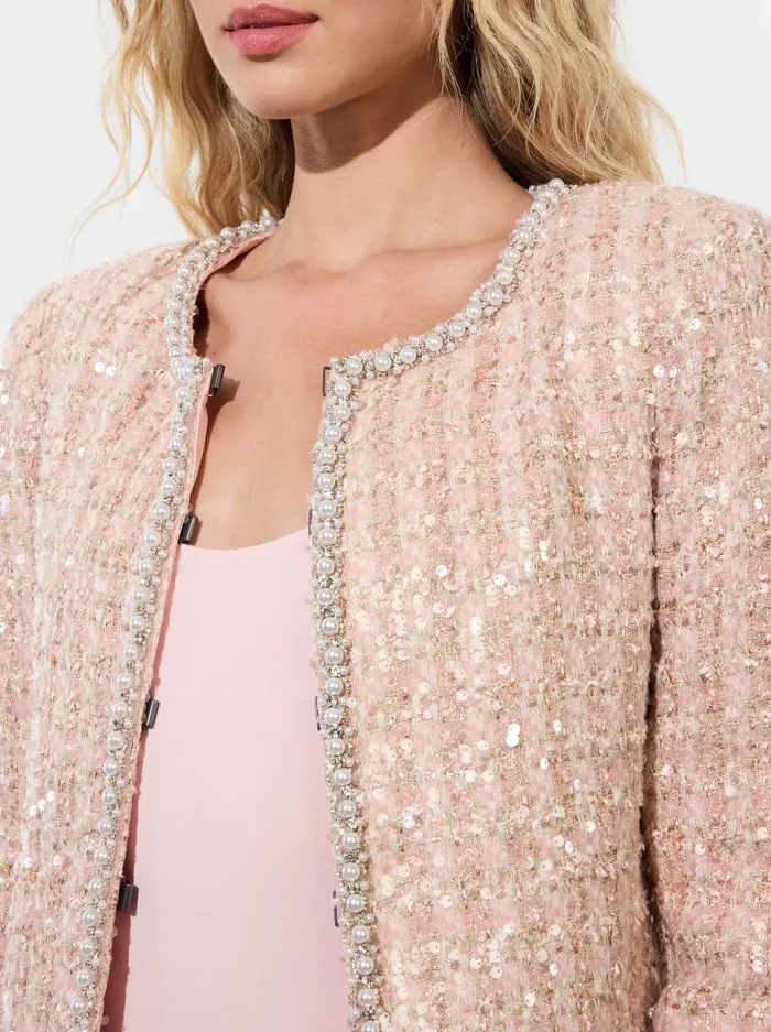 Women Alice Olivia Jackets Coats Kidman Jacket Pearl Blush