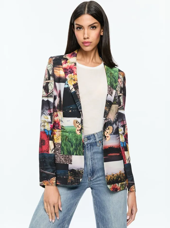 Women Alice Olivia Jackets Coats Macey Blazer Eco Fusion