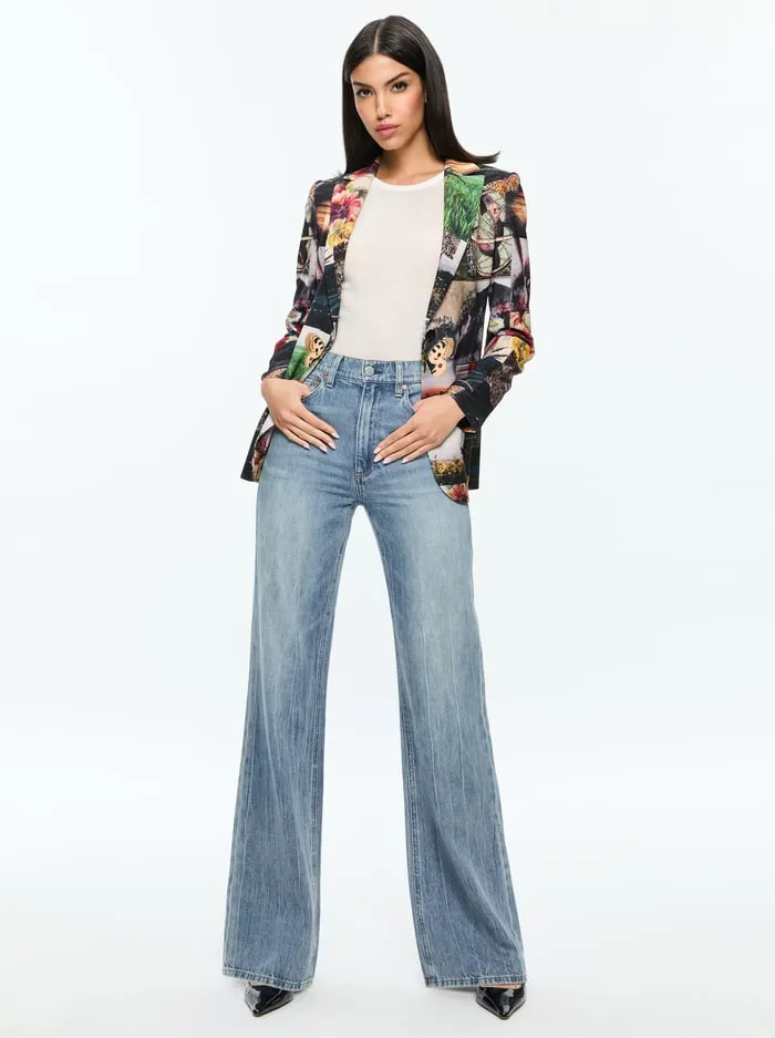 Women Alice Olivia Jackets Coats Macey Blazer Eco Fusion